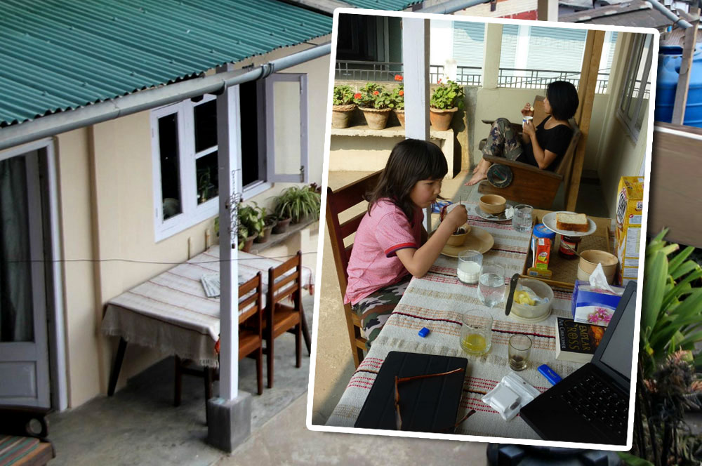 Morung Lodge Homestay - Breakfast on the terrace